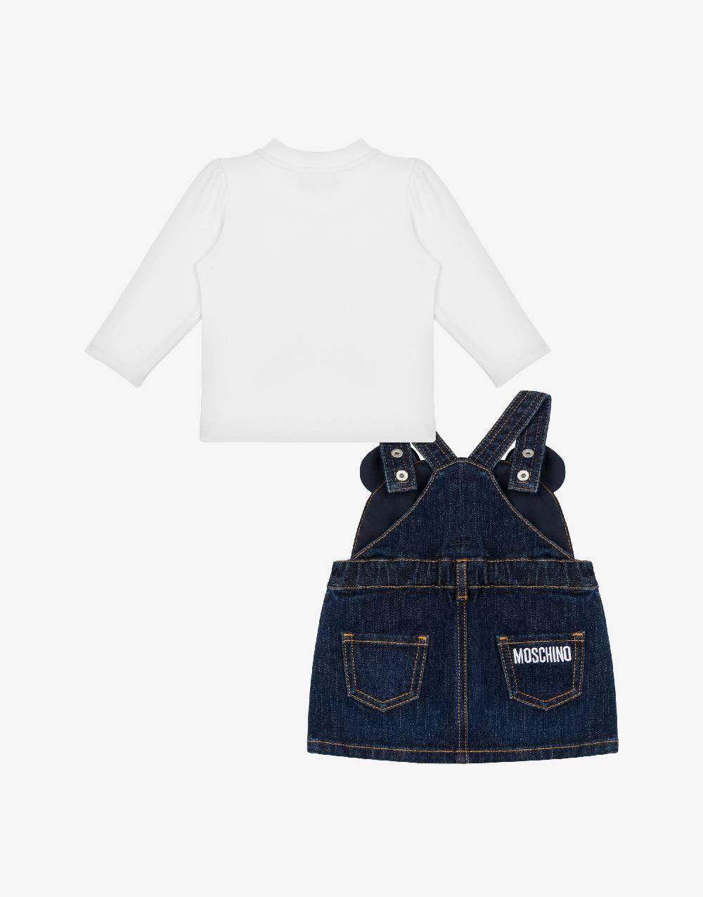 Love Moschino Completo t-shirt e gonna salopette Moschino Teddy Bear Promozione