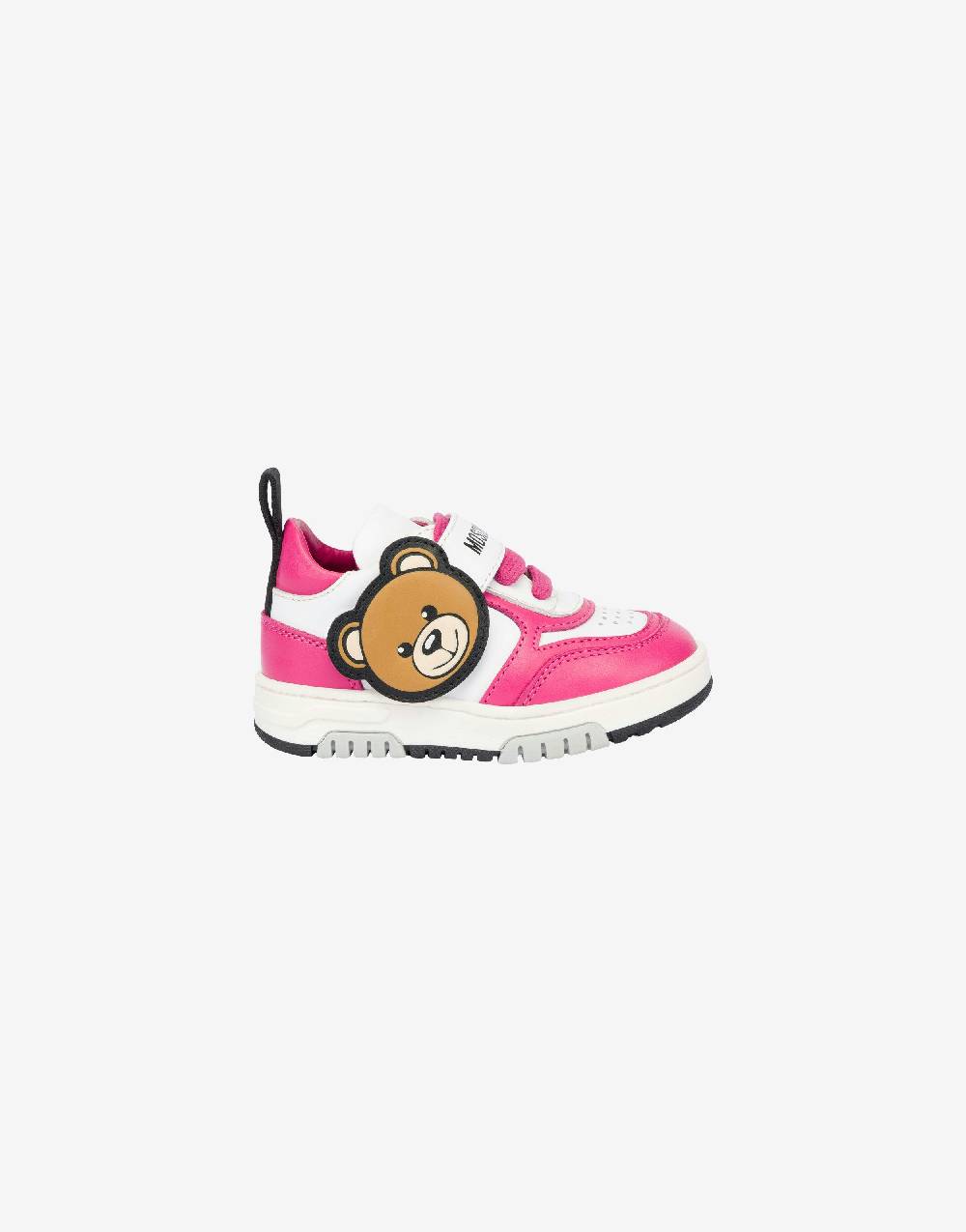 Love Moschino Sneakers in vitello Teddy Patch Shopping Online