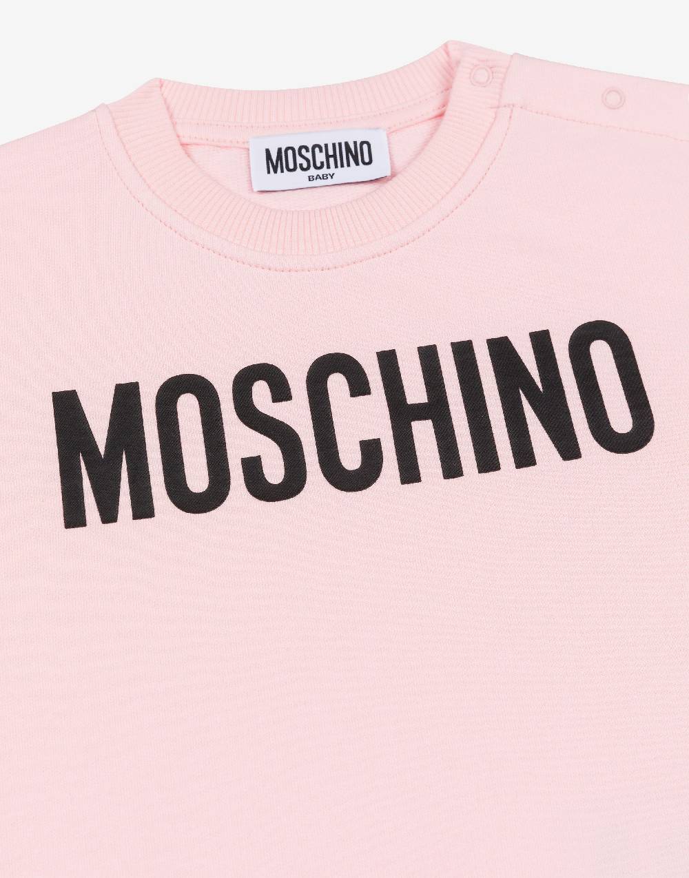 Love Moschino Felpa in cotone Logo Print Saldi