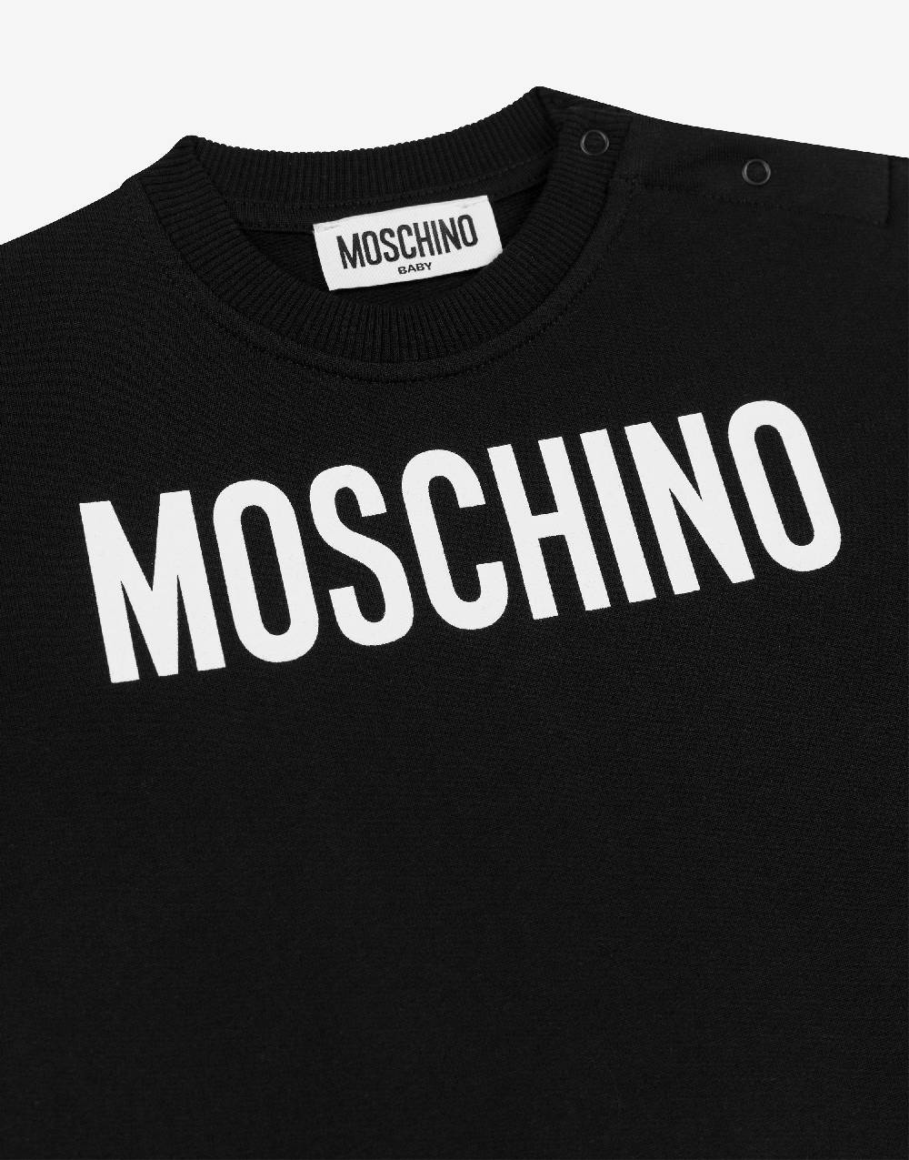 Love Moschino Felpa in cotone Logo Print Vendita Calda