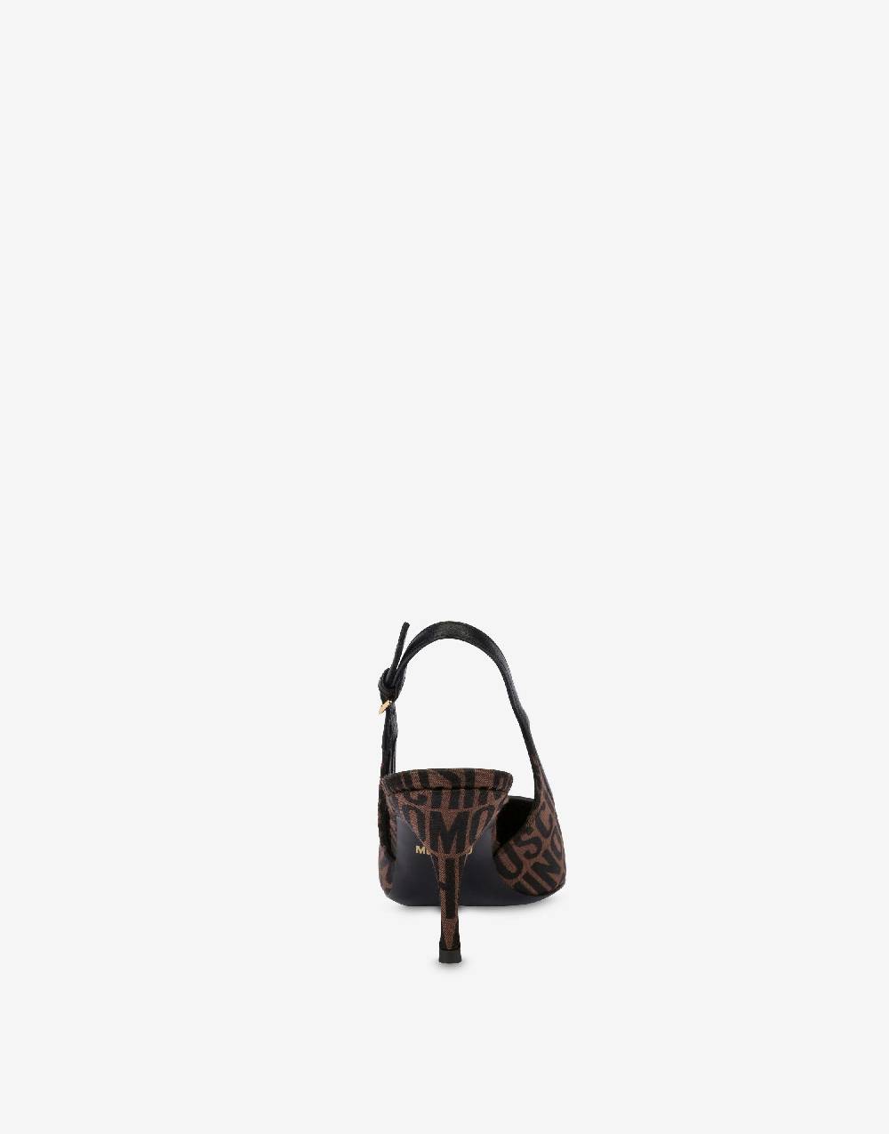 Love Moschino Slingback in nylon Allover Logo Qualità