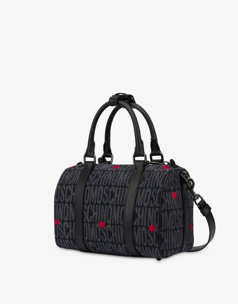 Love Moschino Borsa a bauletto con cuori Allover Logo Promozione Limitata