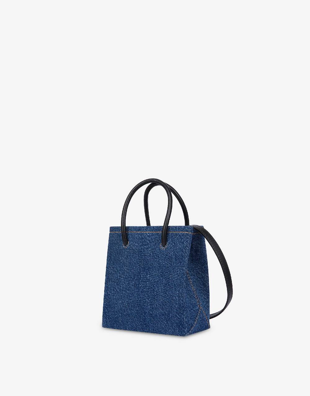 Love Moschino Mini borsa in denim con logo In Saldo