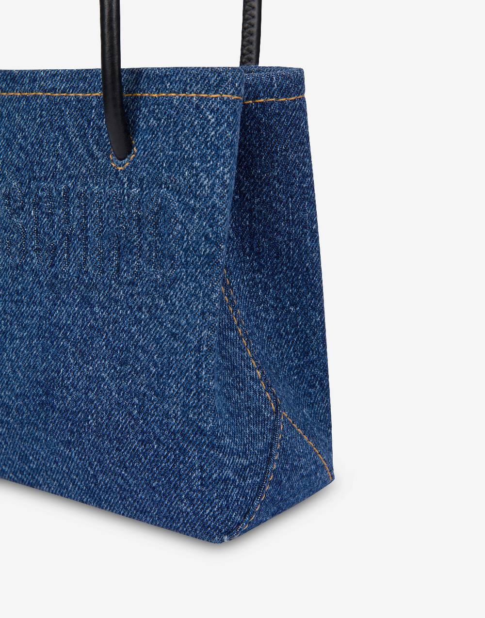 Love Moschino Mini borsa in denim con logo In Saldo