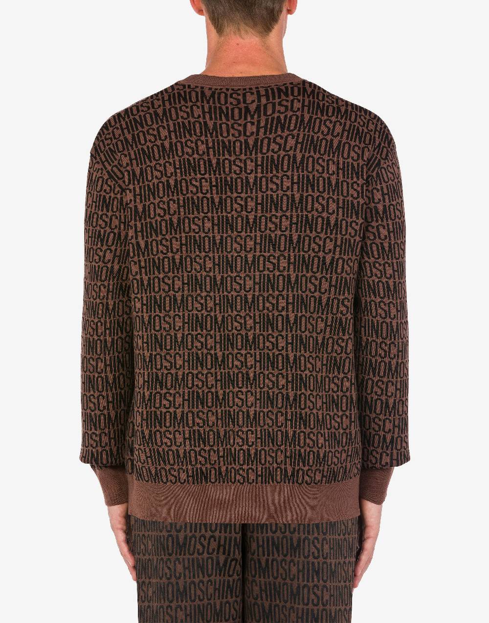 Love Moschino Cardigan in lana jacquard Allover Logo Soddisfazione Garantita