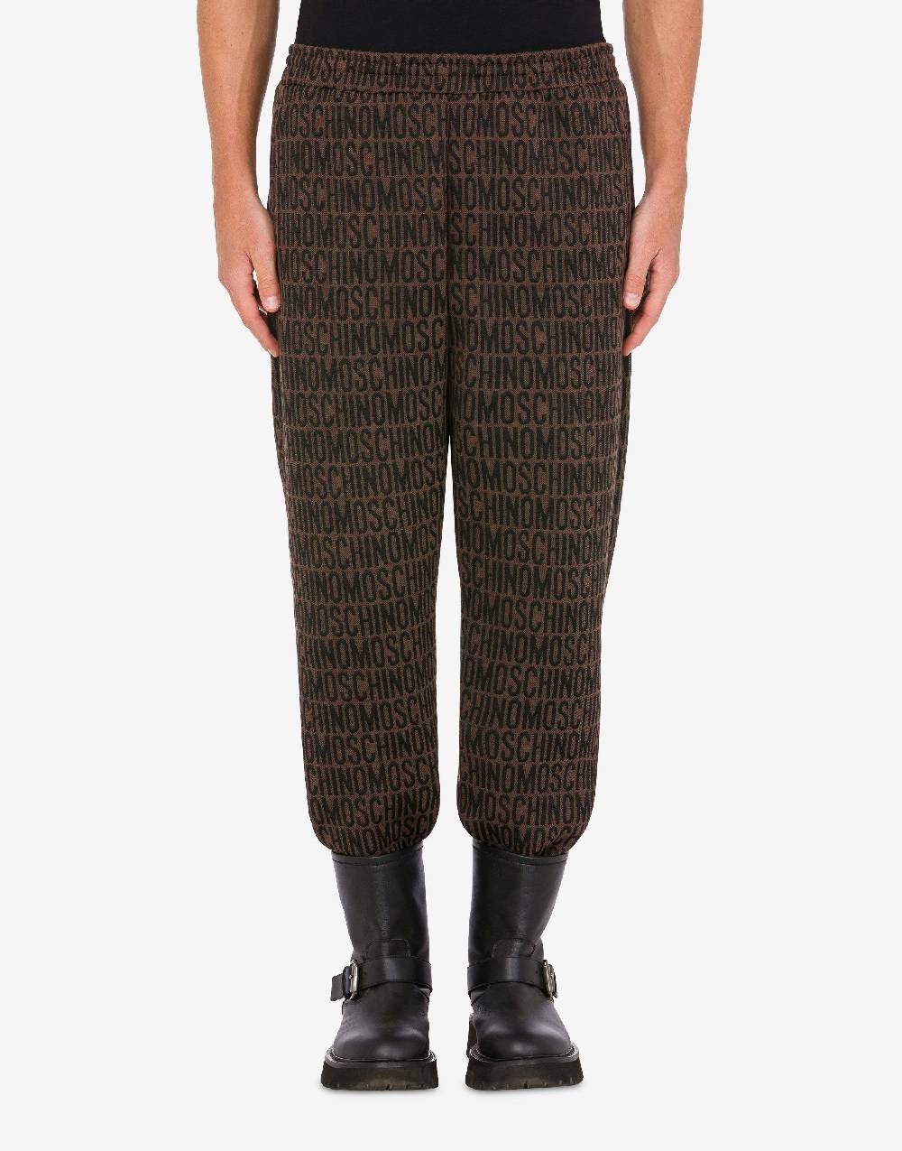 Love Moschino Jogging in felpa jacquard Allover Logo Negozi Online