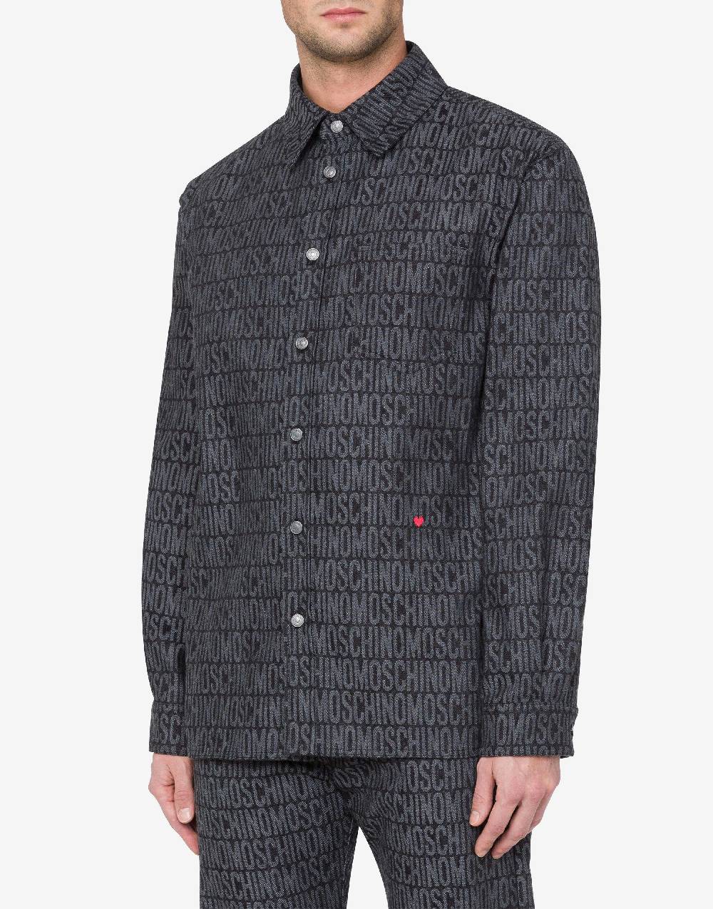 Love Moschino Camicia in denim Allover Logo Acquista Ora