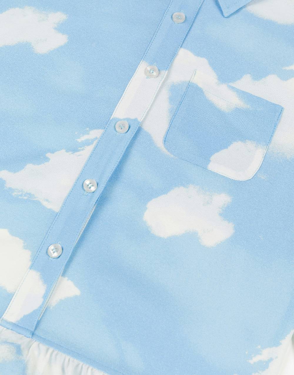 Love Moschino Abito in crêpe Allover Clouds Saldi