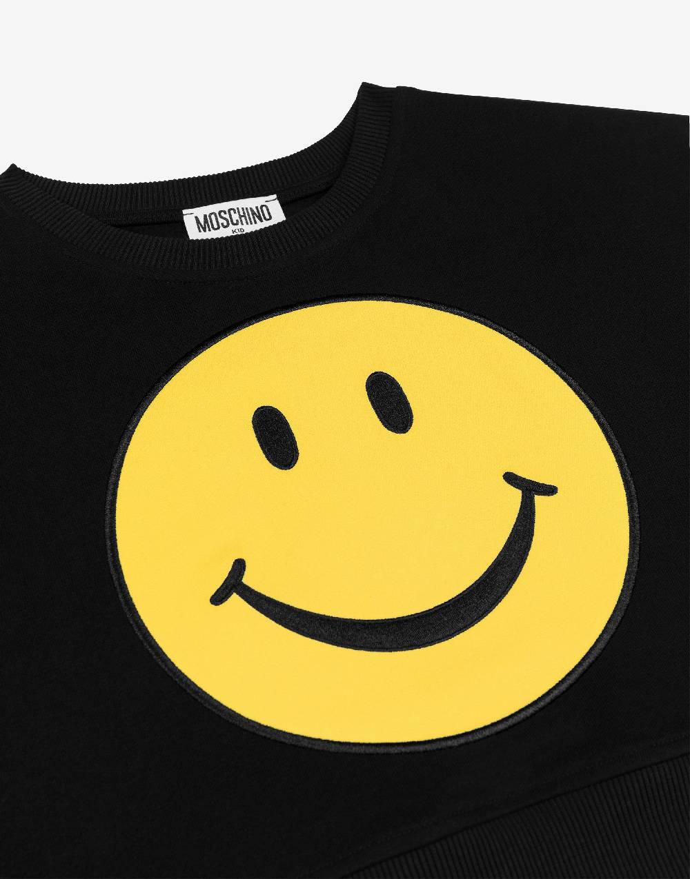 Love Moschino Felpa in cotone Smiley® Patch Vendita Economica