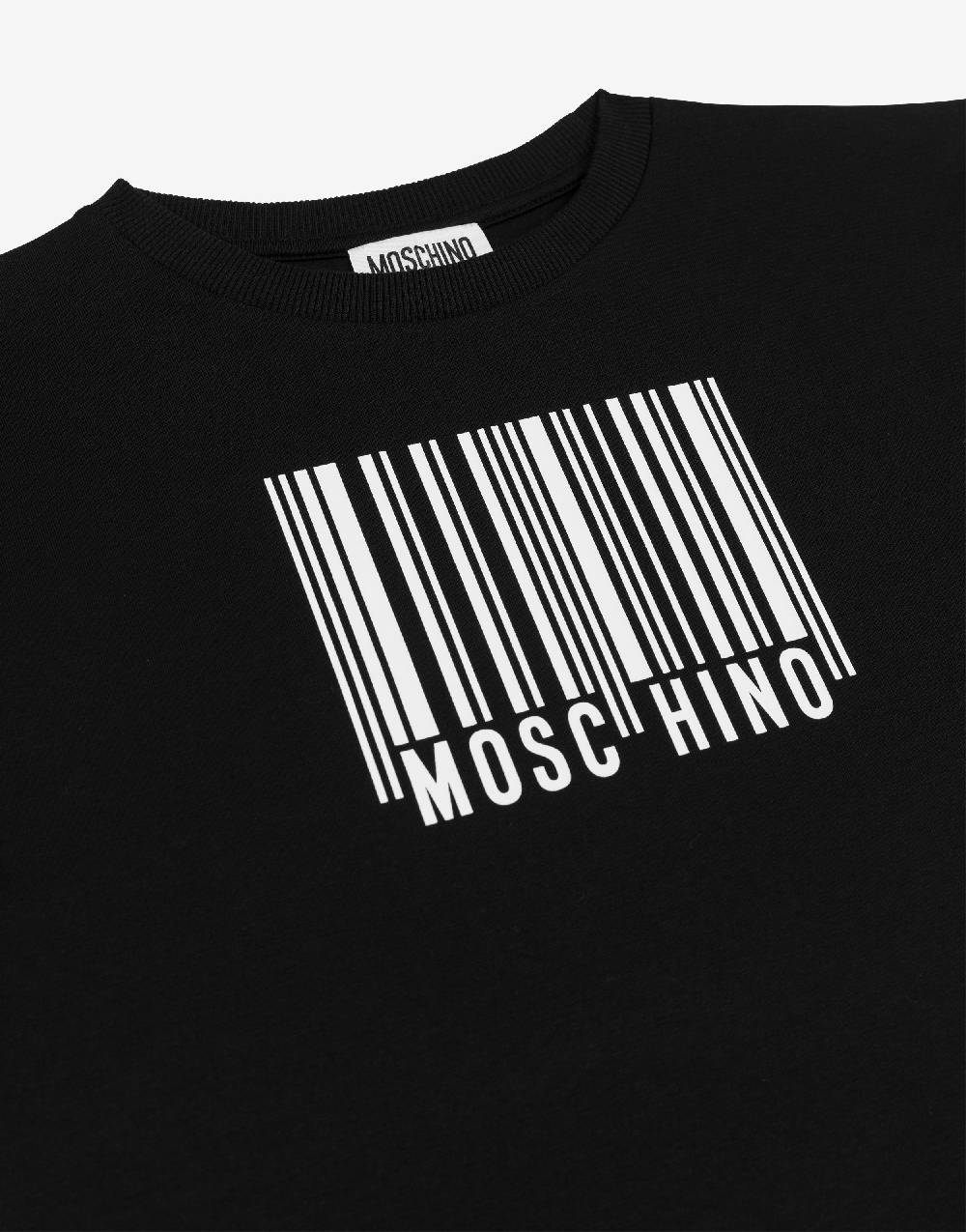 Love Moschino Maxi t-shirt in jersey Barcode Logo Vendite Flash