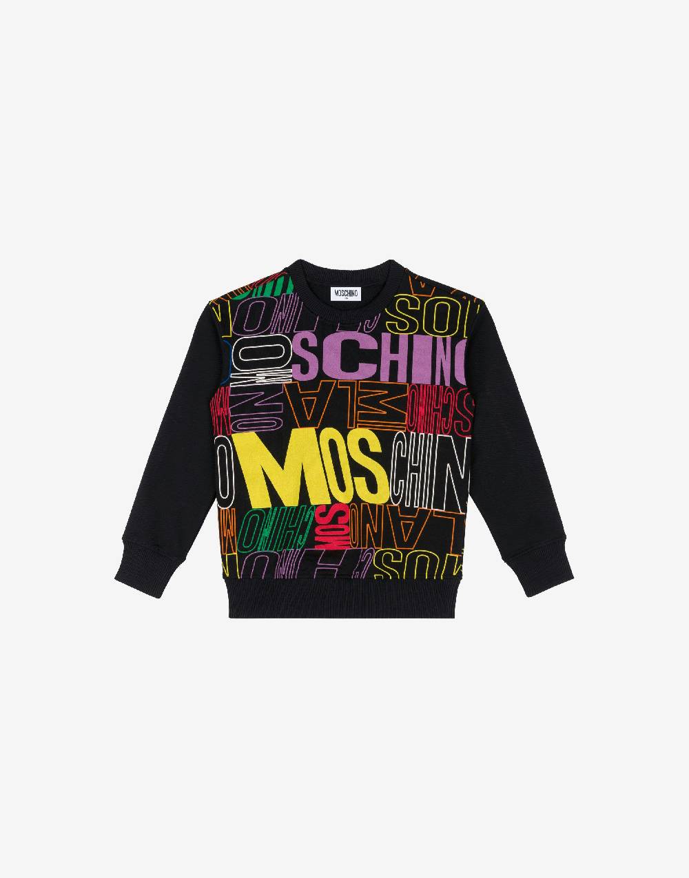 Love Moschino Felpa in cotone Allover Logo Offerte stagionali