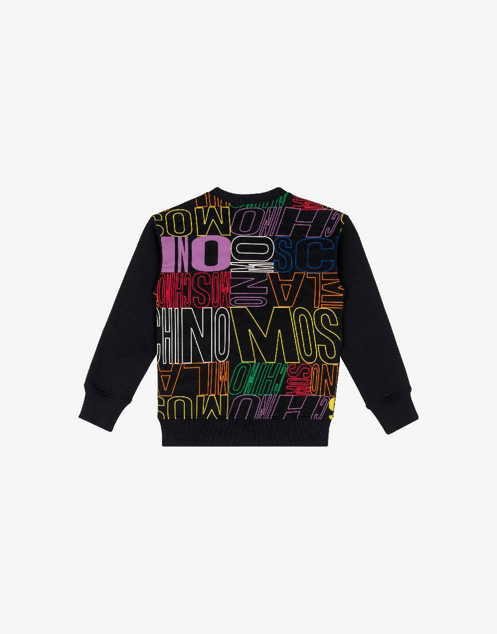 Love Moschino Felpa in cotone Allover Logo Offerte stagionali