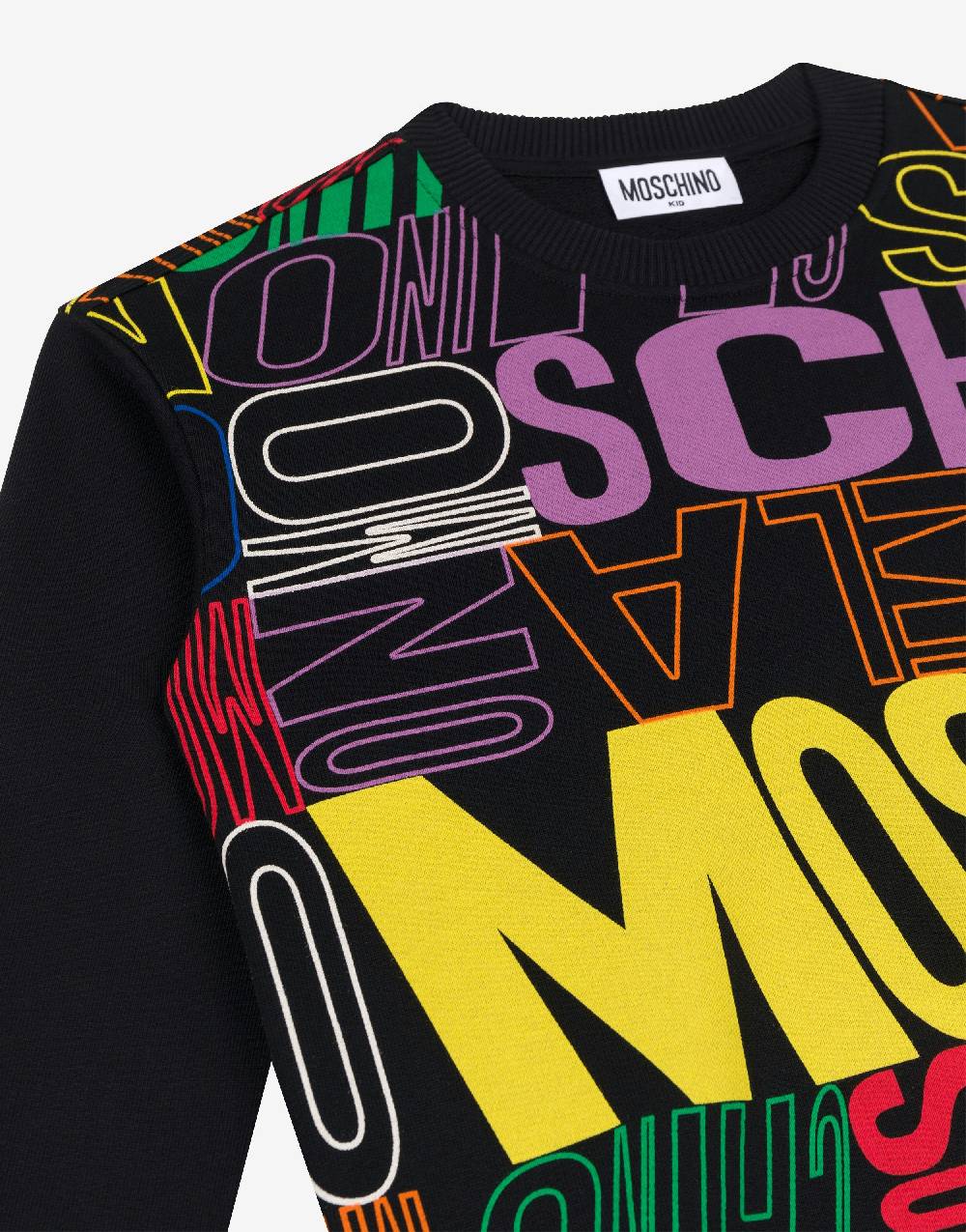 Love Moschino Felpa in cotone Allover Logo Offerte stagionali