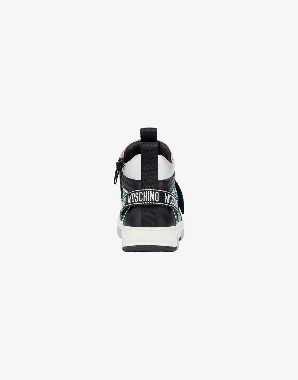Love Moschino Sneakers alte in glitter e vitello Teddy Patch ACQUISTA ORA