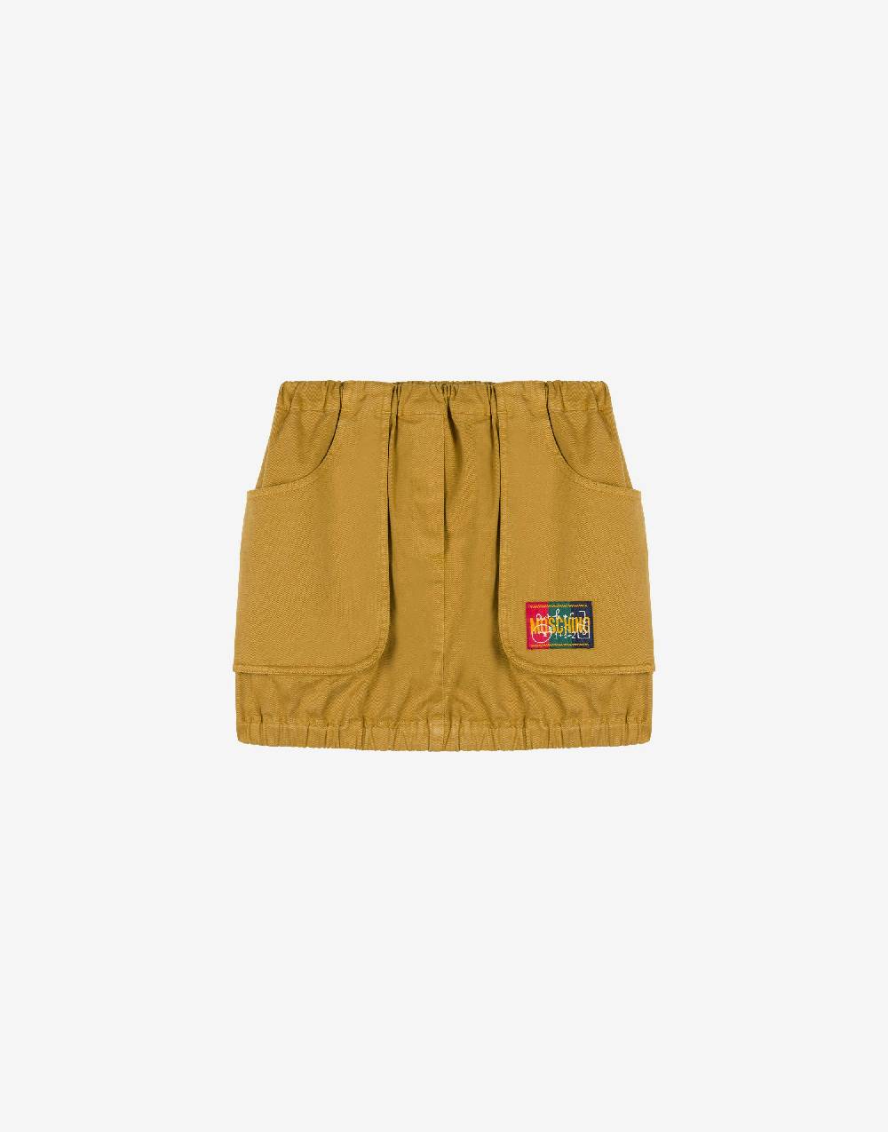 Love Moschino Gonna in gabardina di cotone School Patch Latest stili
