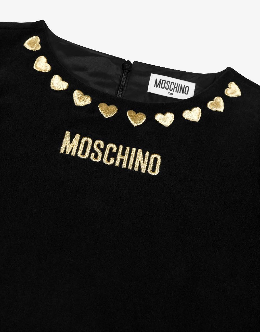 Love Moschino Abito in velluto Heart Embroidery Ultimo giorno