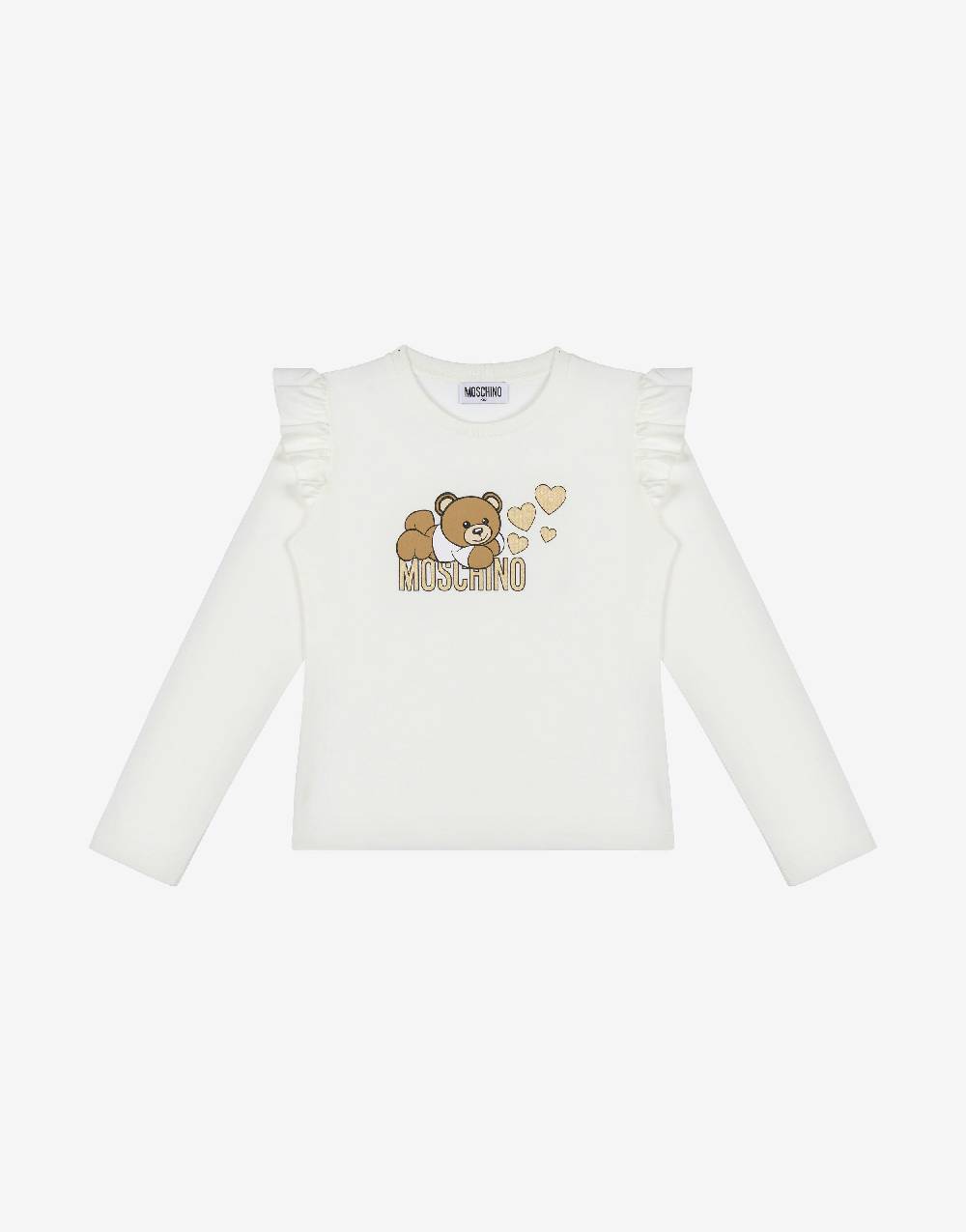 Love Moschino T-shirt con ruches Lovely Teddy Bear Italy