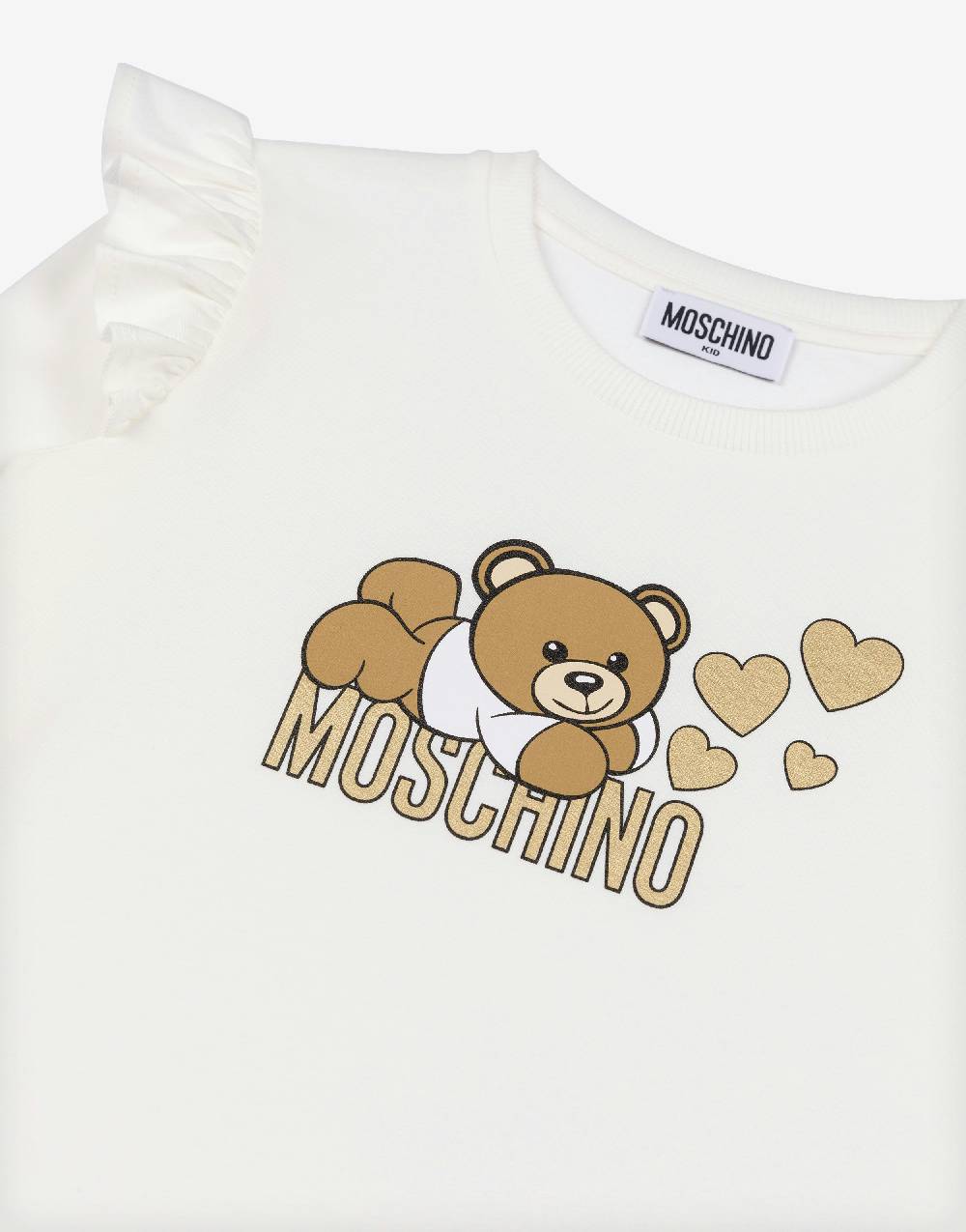 Love Moschino T-shirt con ruches Lovely Teddy Bear Italy