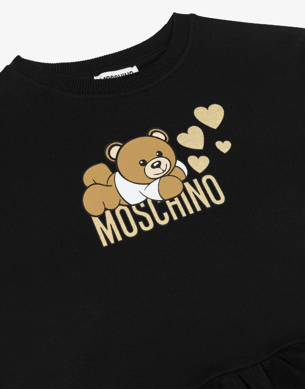 Love Moschino Felpa in cotone Lovely Teddy Bear Spedizione Gratuita