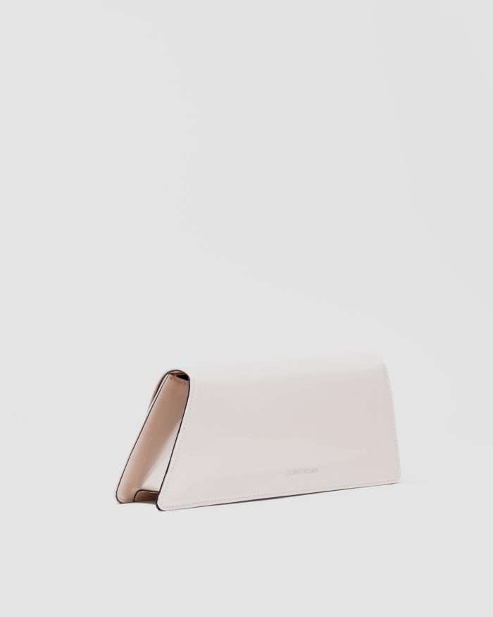 ﻿LUCIANO PADOVAN Borsa Kim pochette in pelle verniciata nude Borse pochette eleganti - Luciano Padovan Shop Online Vendita Economica