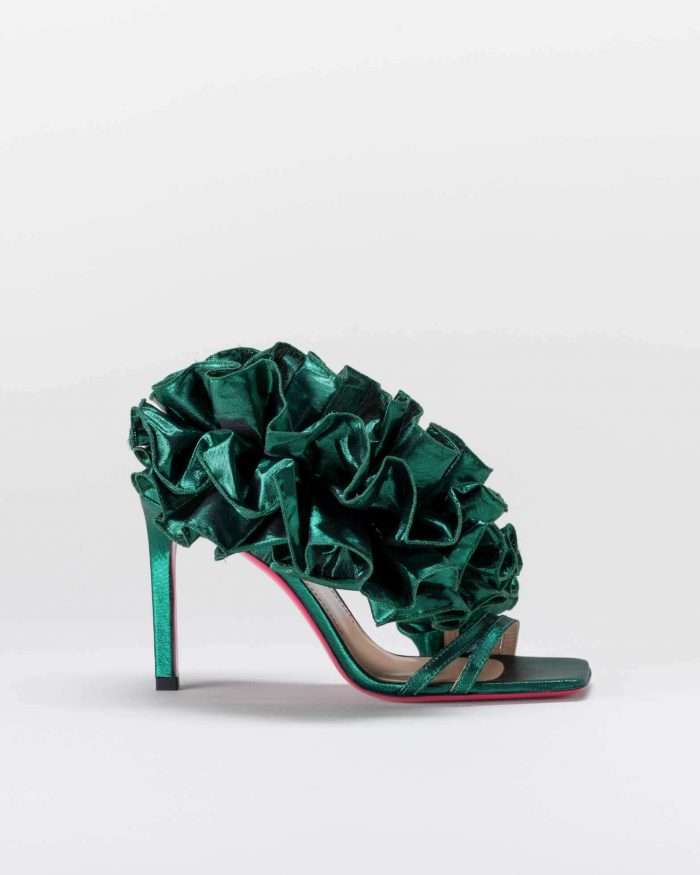 LUCIANO PADOVAN SANDALO EMILY TESSUTO LUREX VERDE Italy