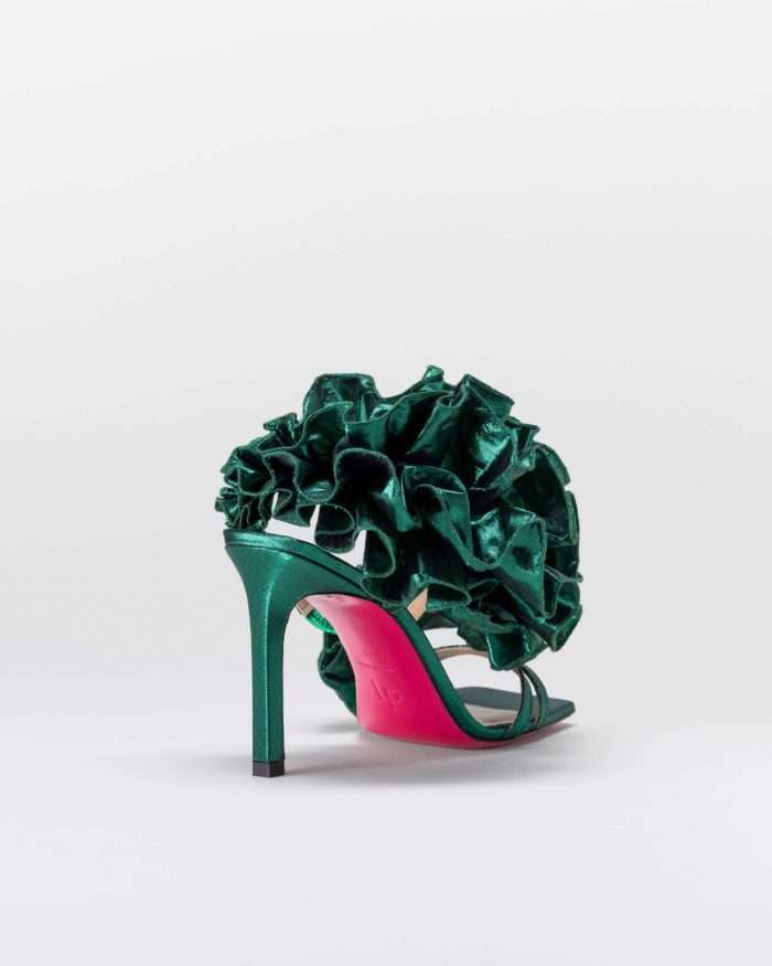 LUCIANO PADOVAN SANDALO EMILY TESSUTO LUREX VERDE Italy