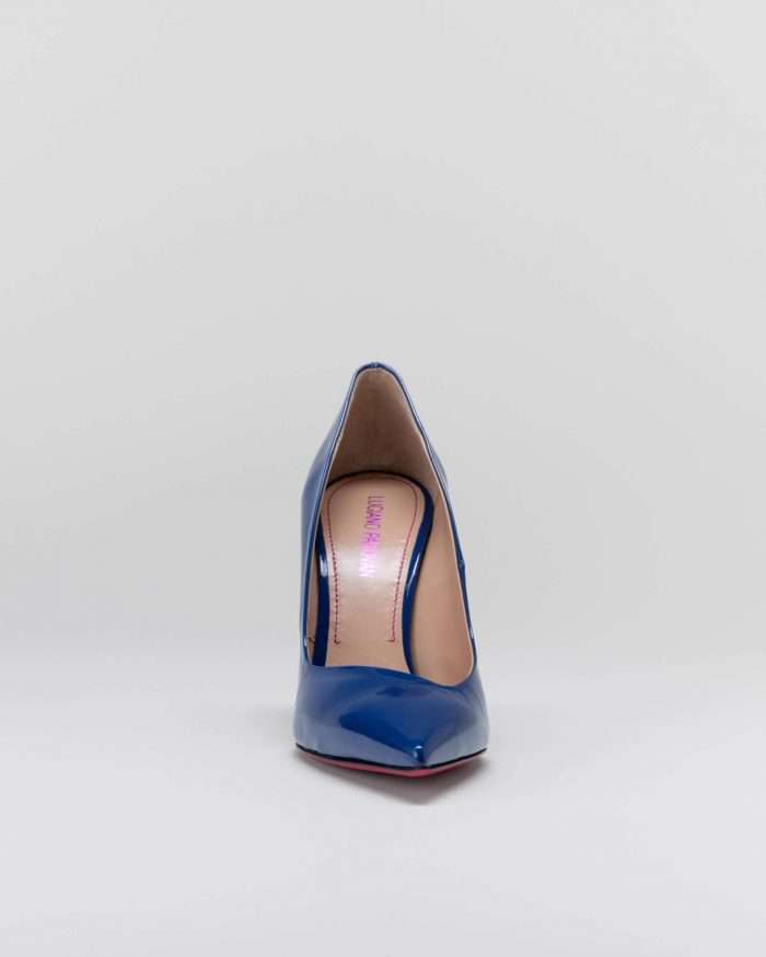 LUCIANO PADOVAN SIMPLE LINE Décolleté Robin PELLE VERNICIATA BLU In Linea