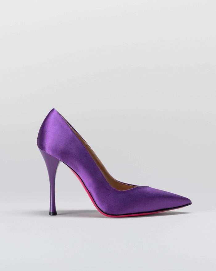 LUCIANO PADOVAN SIMPLE LINE DÉCOLLETÉ ROBIN RASO VIOLA Italia