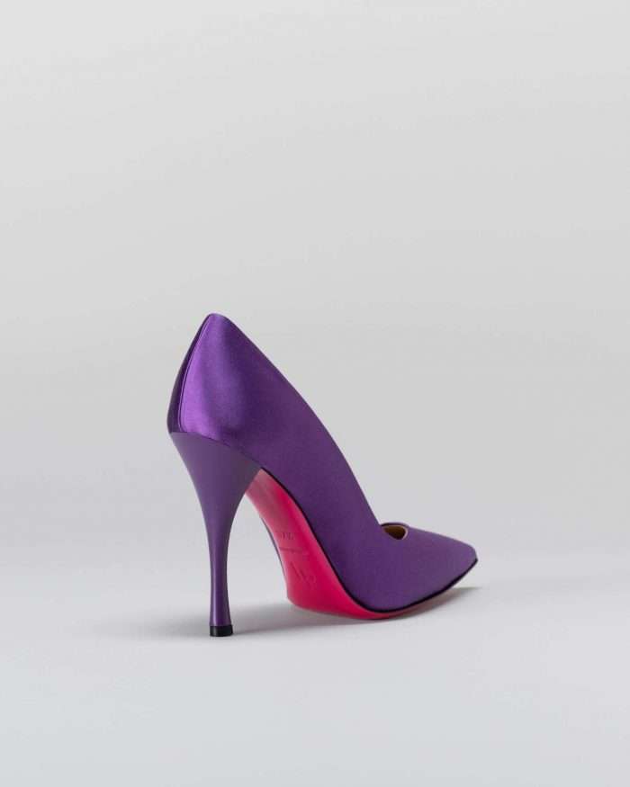 LUCIANO PADOVAN SIMPLE LINE DÉCOLLETÉ ROBIN RASO VIOLA Italia