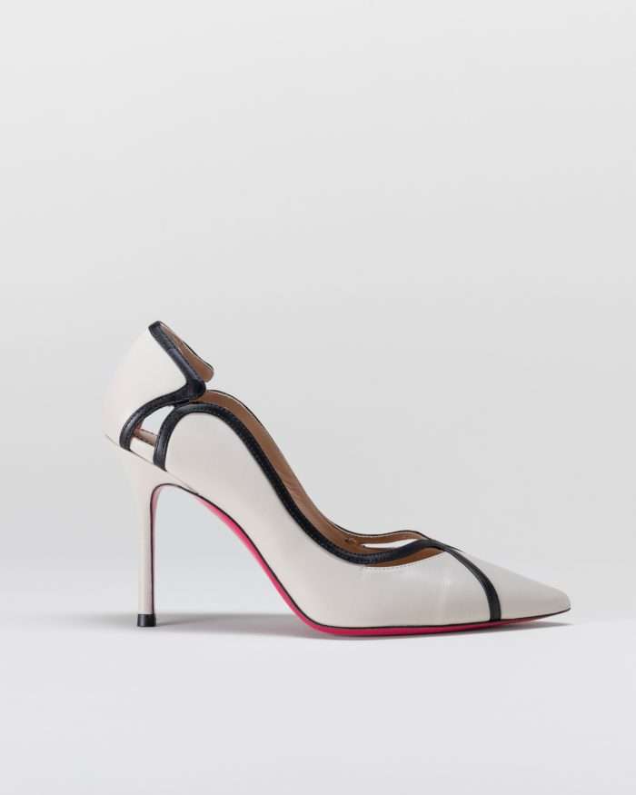 LUCIANO PADOVAN DÉCOLLETÉ FILADELFIA PELLE BIANCO/NERO Soddisfazione Garantita
