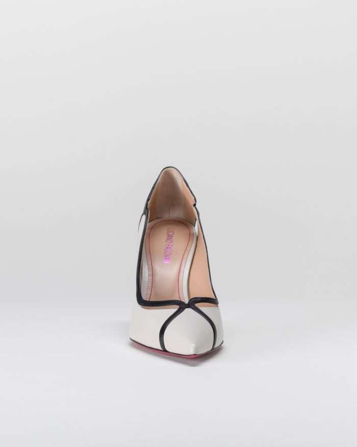 LUCIANO PADOVAN DÉCOLLETÉ FILADELFIA PELLE BIANCO/NERO Soddisfazione Garantita