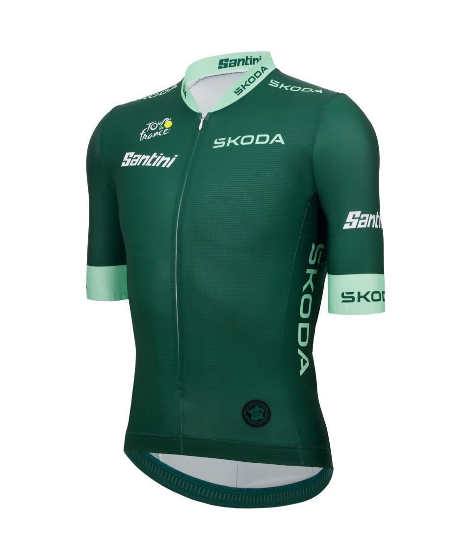 Santini Maglia Verde del Tour de France - MIGLIOR VELOCISTA - MAGLIA Moda