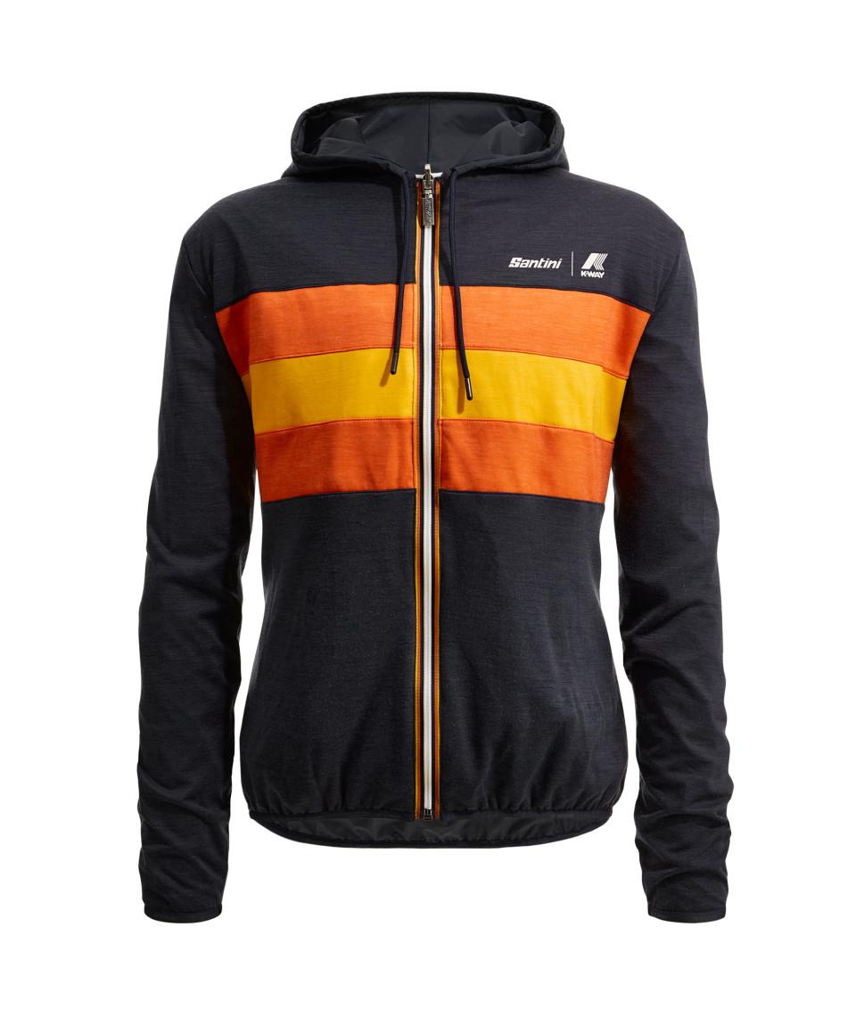 Santini SANTINI x K-WAY - GIACCA ANTIVENTO REVERSIBILE Nuovo