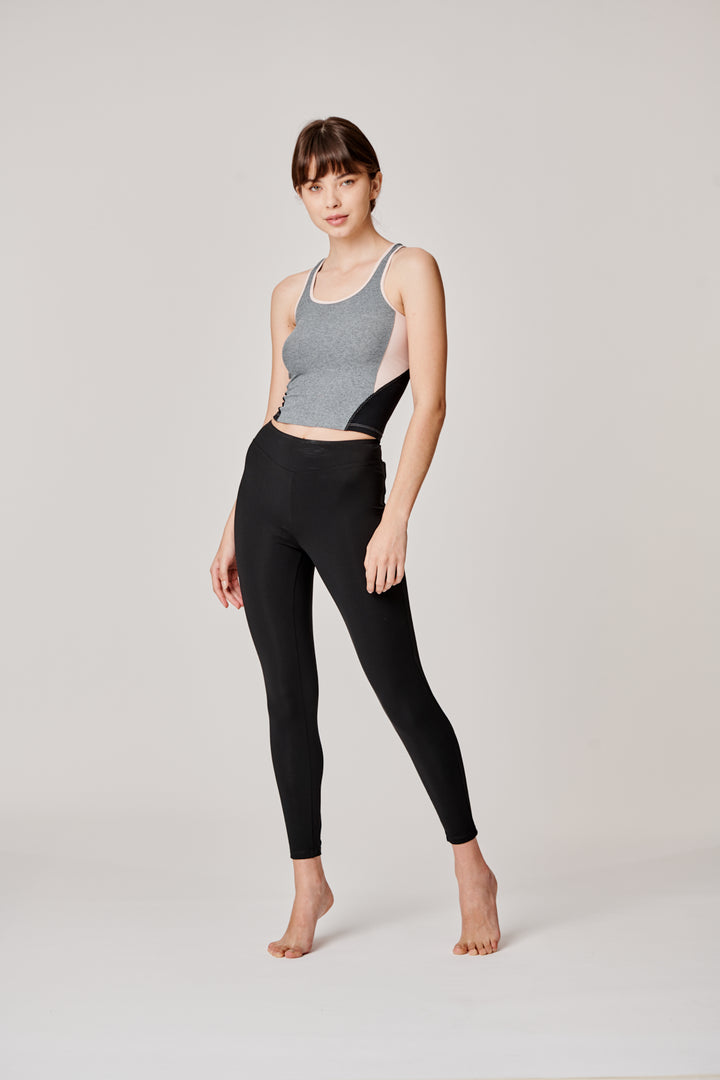Sàpopa Classy Grey-Pink Crop Top Consegna Veloce