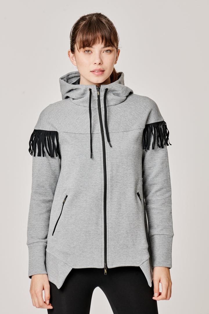 Sàpopa Kiwi Grey Fringe Sweatshirt Offerte