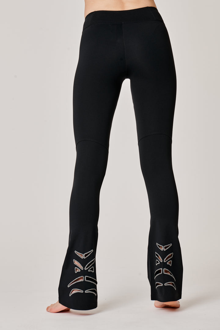 Sàpopa Vortice Black Flare Leggings In Saldo