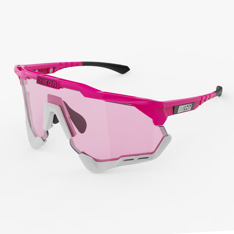 Scicon Aeroshade XL Occhiali Ciclismo Rosa Fluo/Blu In Linea