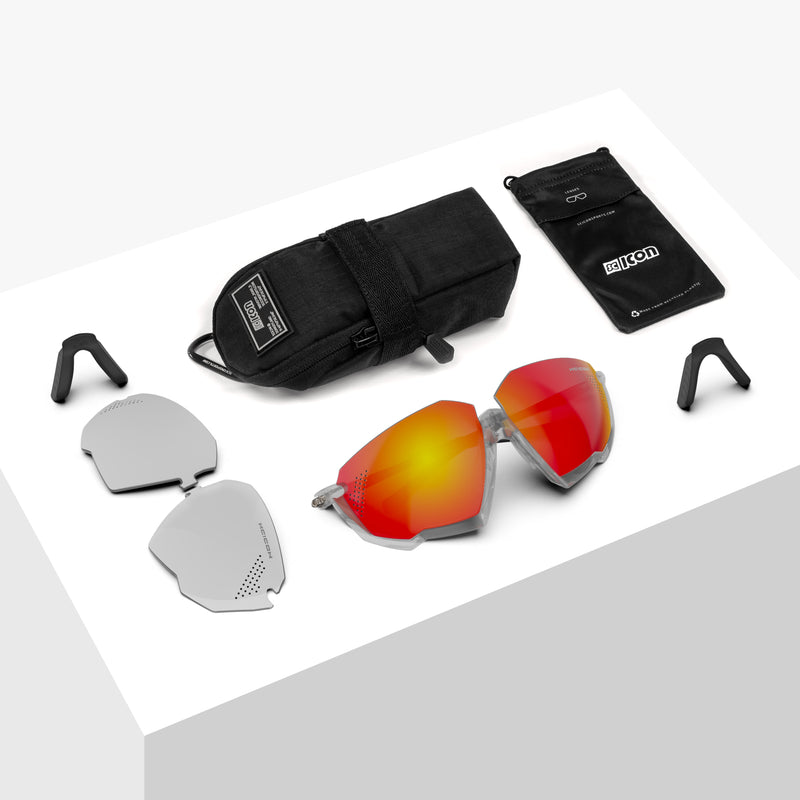 Scicon Aerojet Occhiali Ciclismo Cristallo/Rosso Soddisfazione Garantita