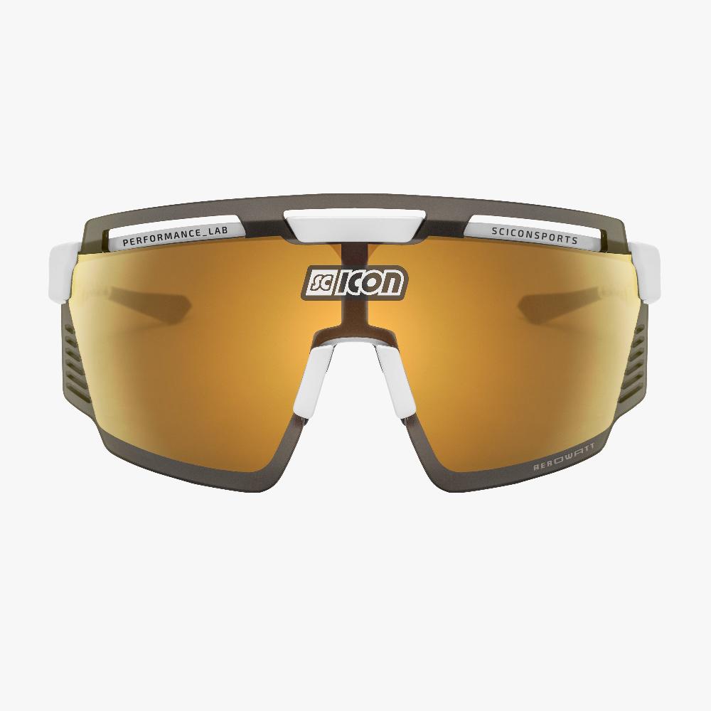 Scicon Aerowatt Occhiali Sportivi Bianco/Bronzo Offerte