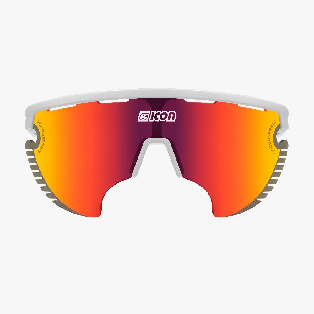 Scicon Occhiali Sportivi Aerowing Lamon Bianchi/Lente Rossa Specchiata Vendite Flash