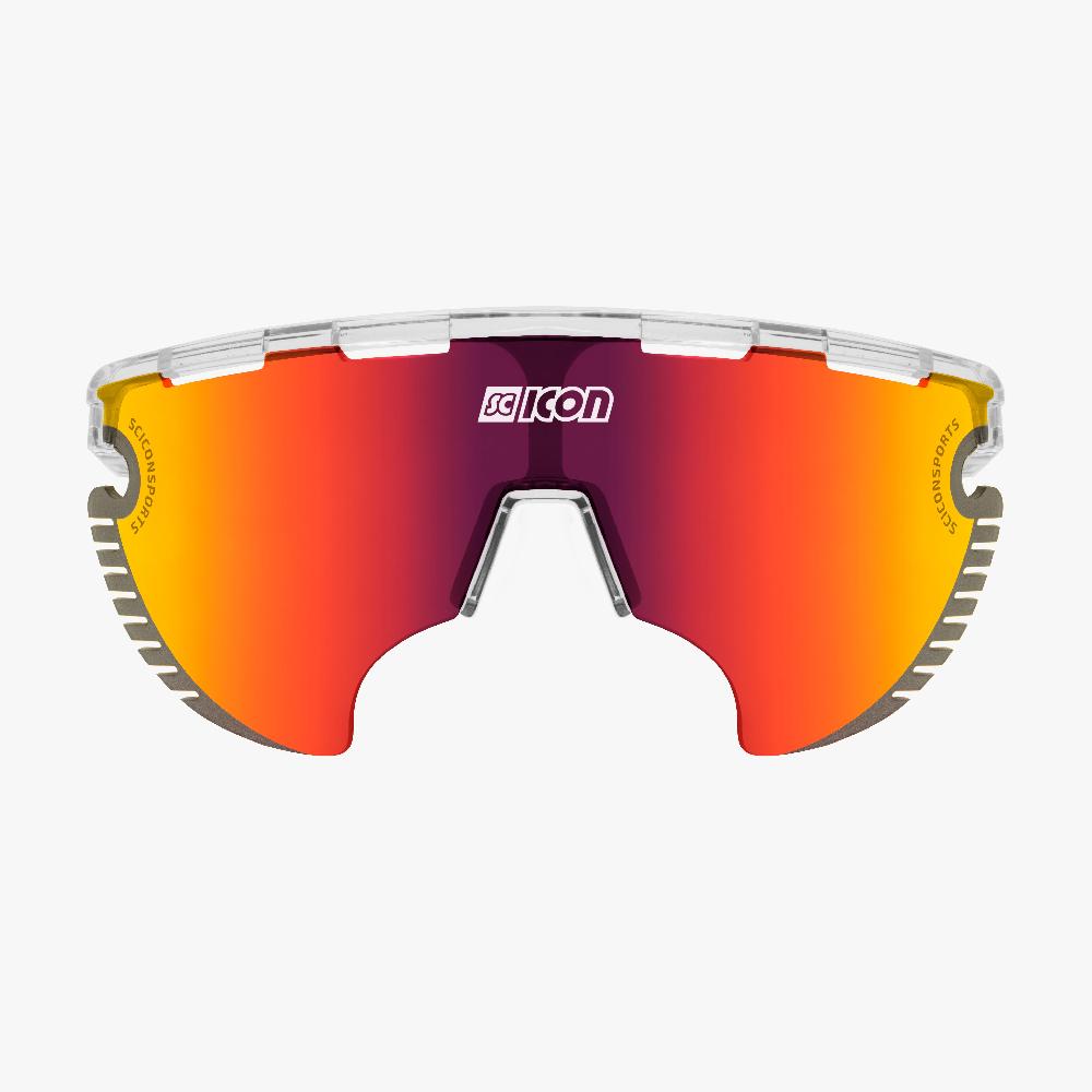 Scicon Occhiali Aerowing Lamon Cristallo/Lente Rossa Specchiata Negozio