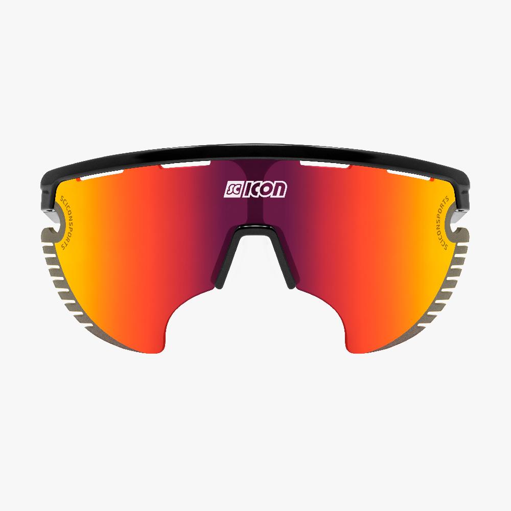 Scicon Occhiali Aerowing Lamon Montatura Nera/Lente Rossa Specchiata Spedizione Gratuita