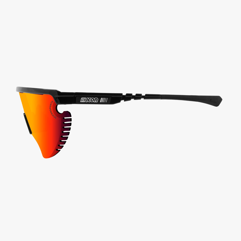 Scicon Occhiali Aerowing Lamon Montatura Nera/Lente Rossa Specchiata Spedizione Gratuita