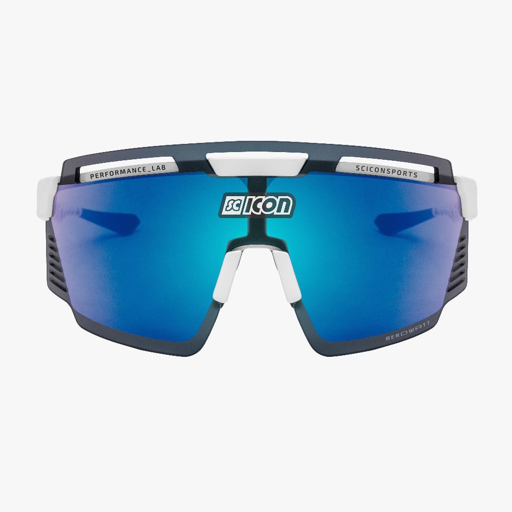 Scicon Aerowatt Occhiali Sportivi Bianco/Blu Soddisfazione Garantita
