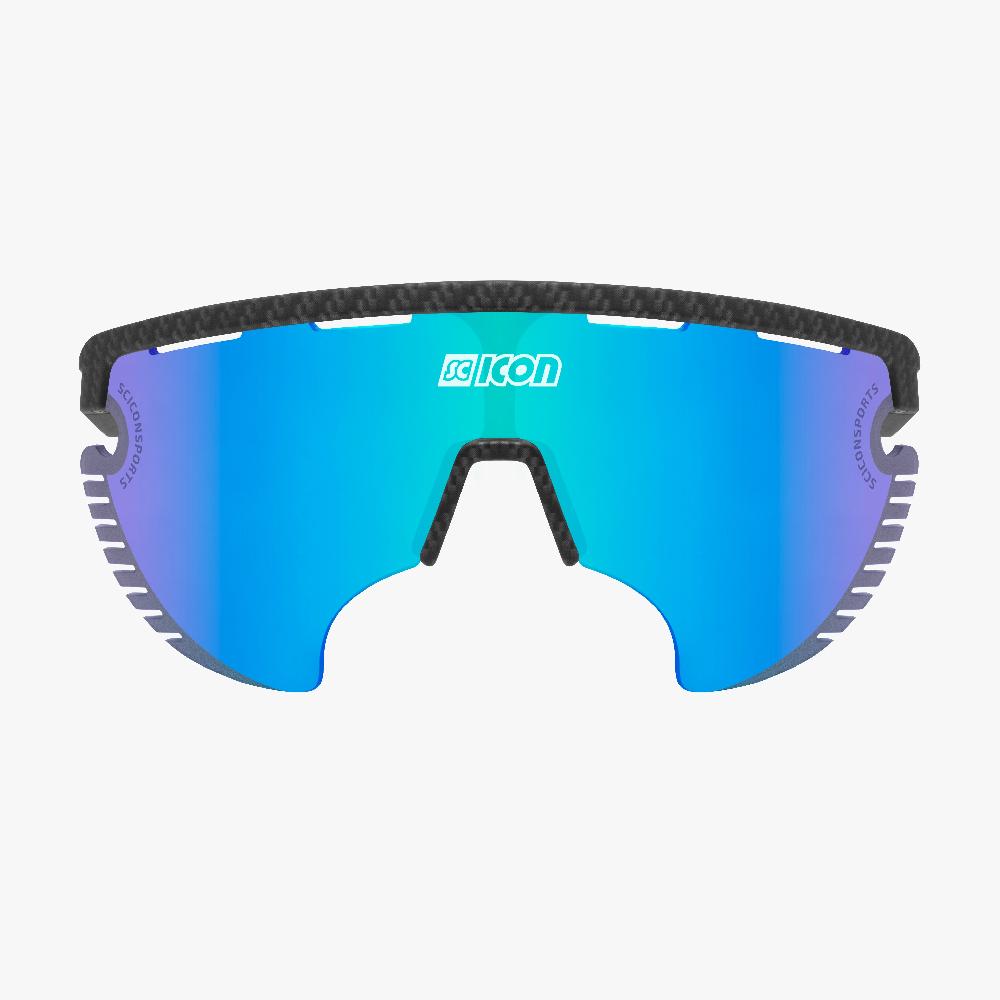 Scicon Occhiali Sportivi Aerowing Lamon Carbon/Lente Blu Specchiata Consegna Veloce