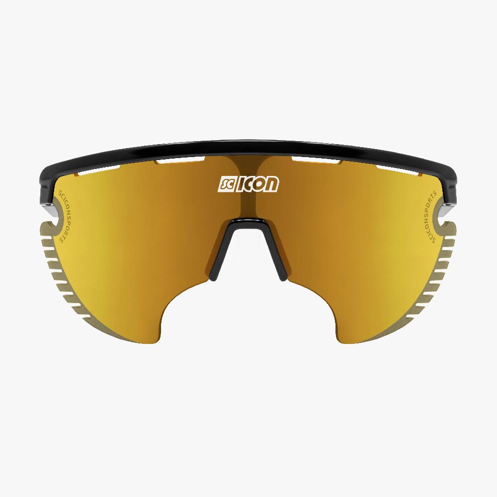 Scicon Occhiali Sportivi Aerowing Lamon Nera/Lente Bronzo Specchiata Presa