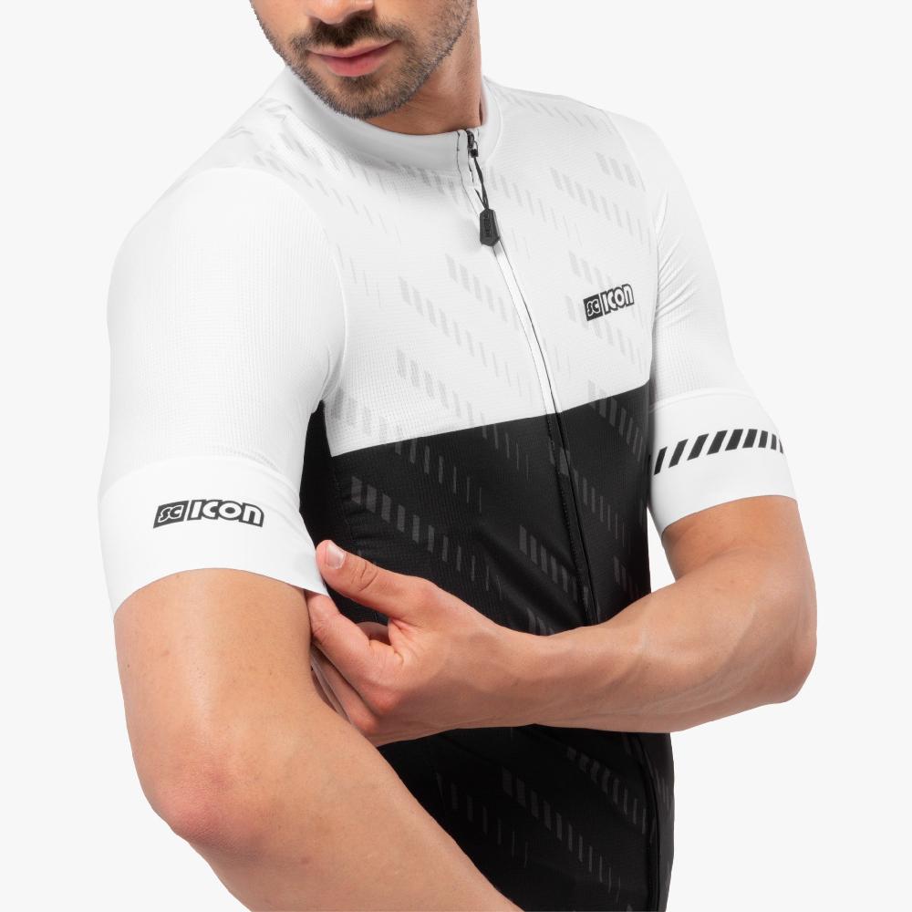 Scicon Maglia Ciclismo X-Over Reflex Nera/Bianca In Linea