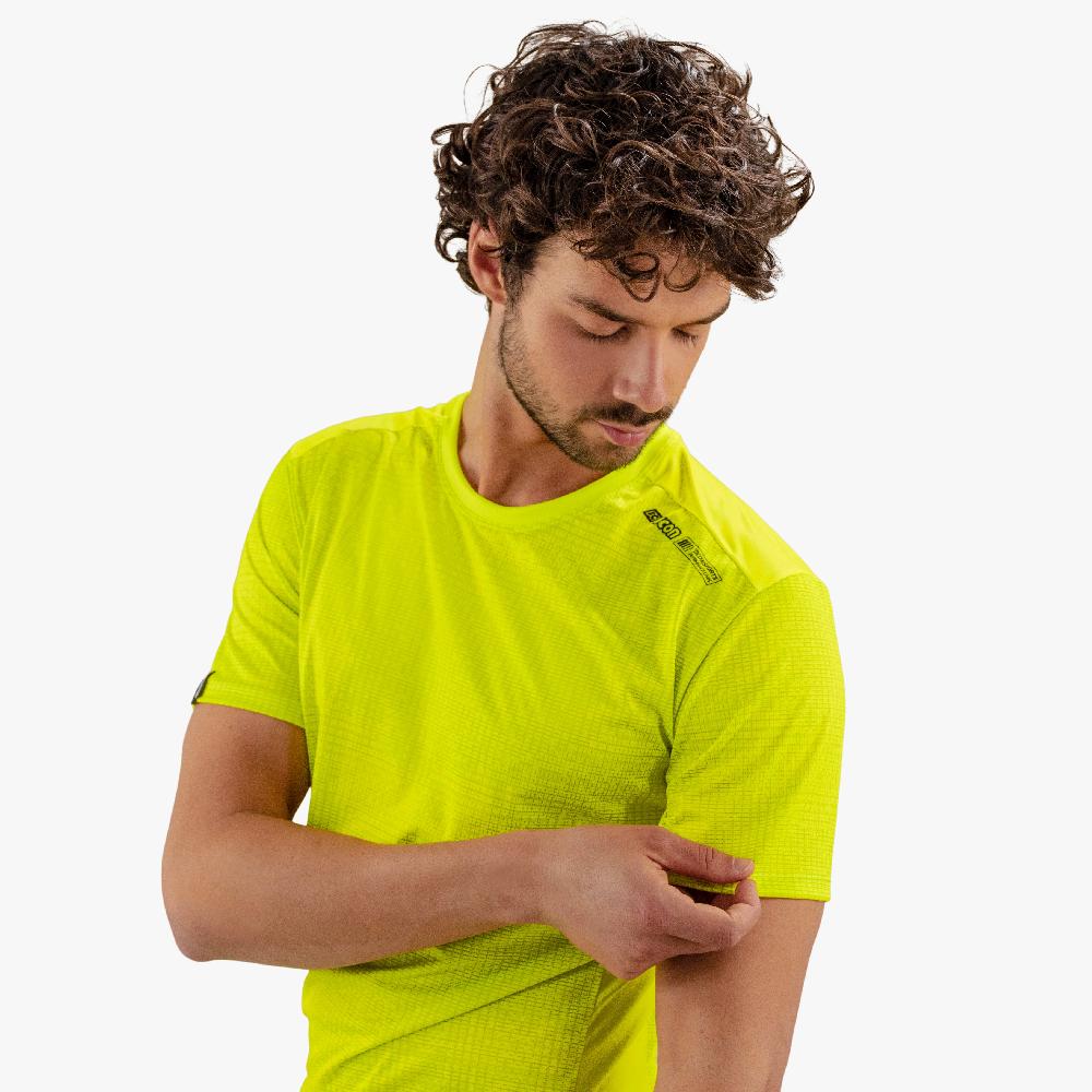 Scicon T-shirt Tecnica X-Over Gialla Fluorescente Italy