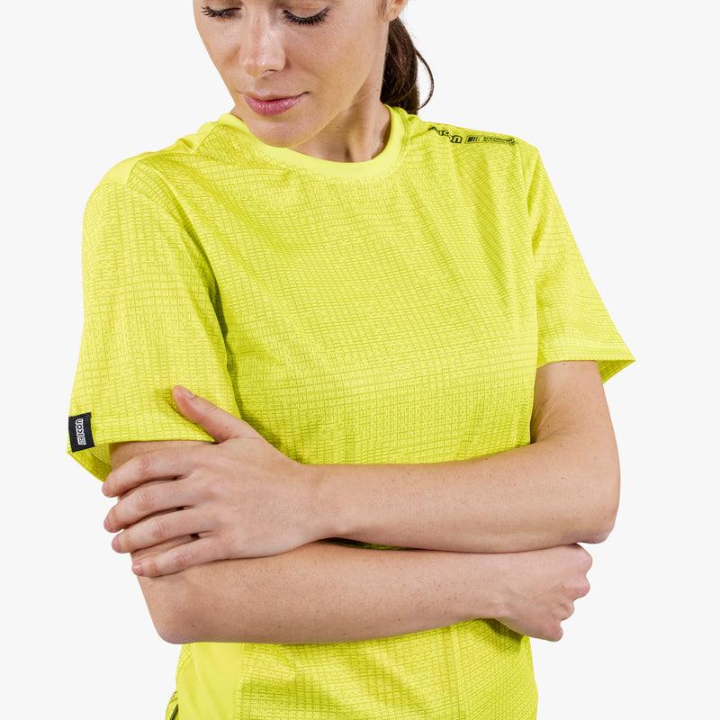Scicon T-shirt Tecnica X-Over Gialla Fluorescente Italy