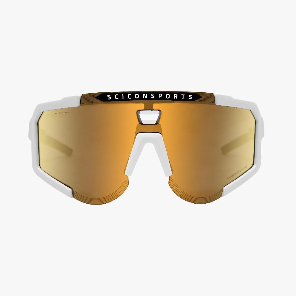 Scicon Occhiali Sportivi Aeroscope Bianco/Bronzo In Linea